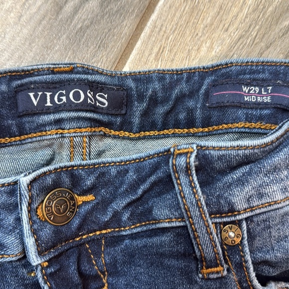 Vigoss Marley Distressed Mid Rise Jean Shorts Size 29 - Picture 7 of 12